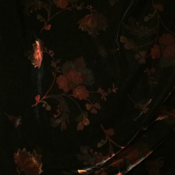 Loft Floral Velvet Cold Shoulder Dress - Picture 3 of 4